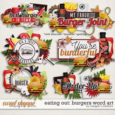 Eating Out: Burgers Word Art by Meagan's Creations