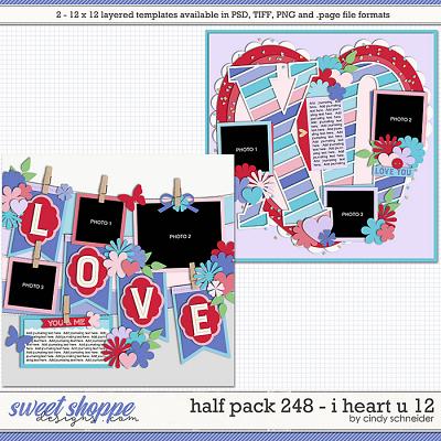 Cindy's Layered Templates - Half Pack 248: I Heart U 12 by Cindy Schneider