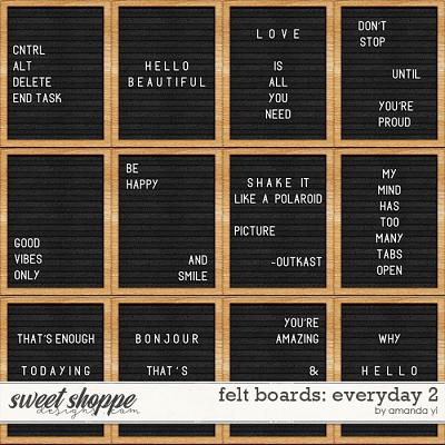 Felt Boards: Everyday 2 by Amanda Yi