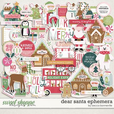 Dear Santa Ephemera by Becca Bonneville