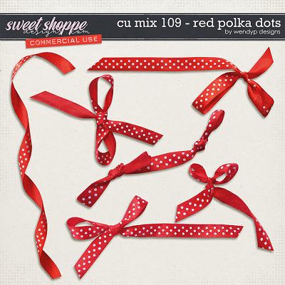 CU Mix 109 - Red polkadots by WendyP Designs