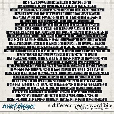 A Different Year | Word Bits by Digital Scrapbook Ingredients