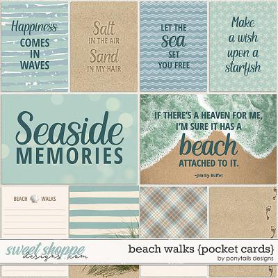 Beach Walks Pocket Cards by Ponytails