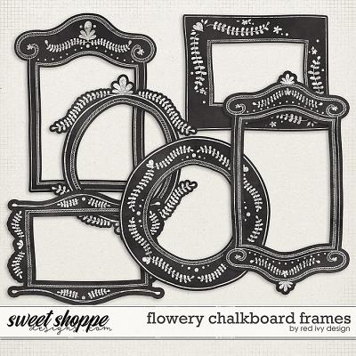 Flowery Chalkboard Frames by Red Ivy Design