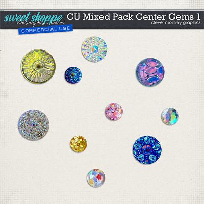 CU Mixed Pack Center Gems 1 by Clever Monkey Graphics  