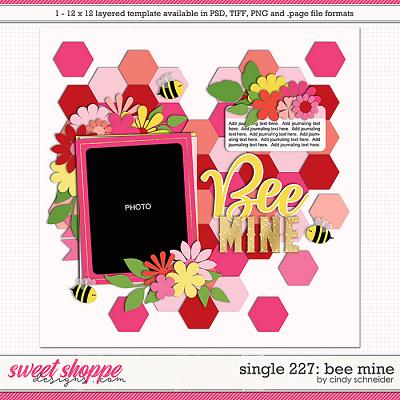 Cindy's Layered Templates - Single 227: Bee Mine by Cindy Schneider