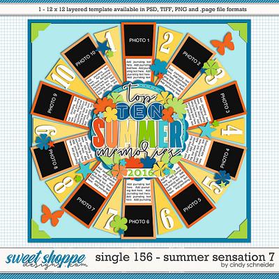 Cindy's Layered Templates - Single 156: Summer Sensation 7 by Cindy Schneider