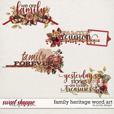 Family Heritage Word Art by JoCee Designs