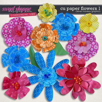 CU Paper Flowers 1 by Clever Monkey Graphics