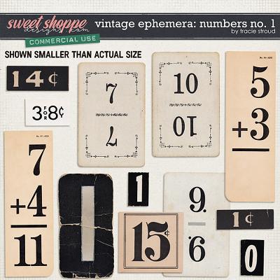 CU Vintage Ephemera: Numbers no. 1 by Tracie Stroud