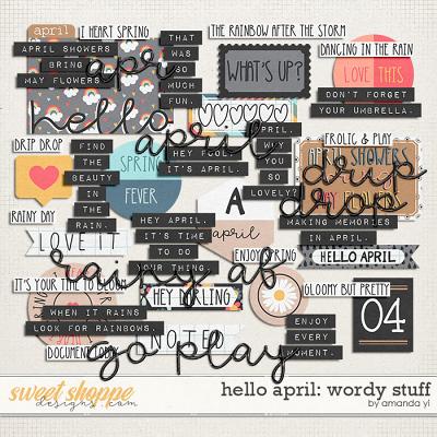 Hello April: wordy stuff by Amanda Yi