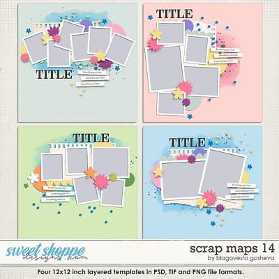 Scrap Maps 14 {layered templates} by Blagovesta Gosheva