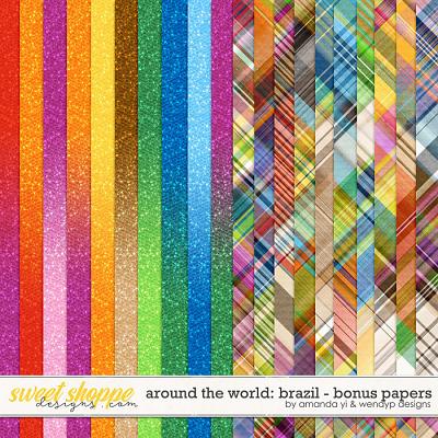 Around the world: Brazil - Bonus Papers by Amanda Yi & WendyP Designs