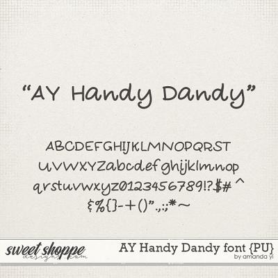 AY Handy Dandy font {PU} by Amanda Yi