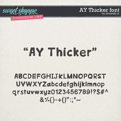 CU AY Thicker font by Amanda Yi