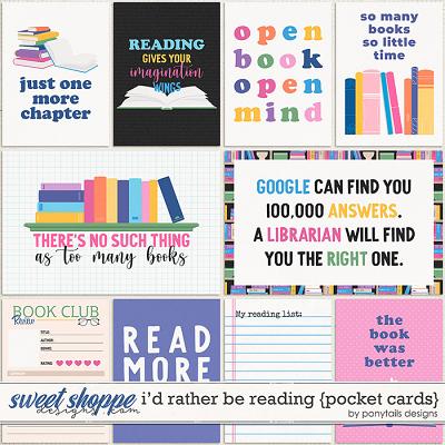 I'd Rather Be Reading Pocket Cards by Ponytails