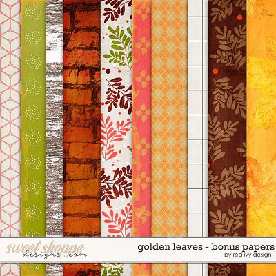 Golden Leaves - Bonus Papers by Red Ivy Design