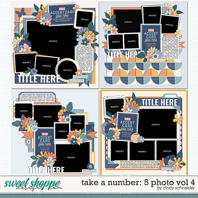 Cindy's Layered Templates - Take a Number: 5 Photo Vol. 4 by Cindy Schneider