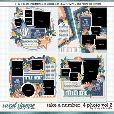 Cindy's Layered Templates - Take a Number: 4 Photo Vol. 2 by Cindy Schneider