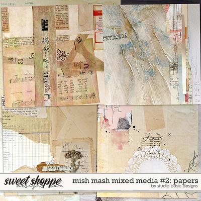 Mish Mash Mixed Media #2 Papers by Studio Basic