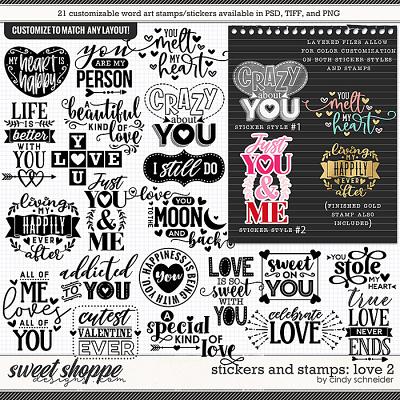 Cindy's Layered Stickers and Stamps: Love 2 by Cindy Schneider