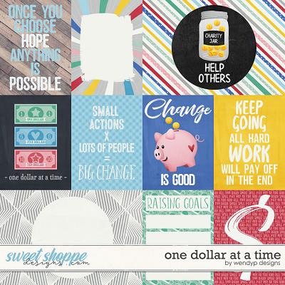 One dollar at a time - cards by WendyP Designs