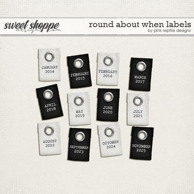 Round About When Date Labels by Pink Reptile Designs