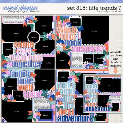Cindy's Layered Templates - Set 315: Title Trends 7 by Cindy Schneider