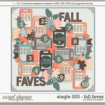 Cindy's Layered Templates - Single 203: Fall Faves by Cindy Schneider
