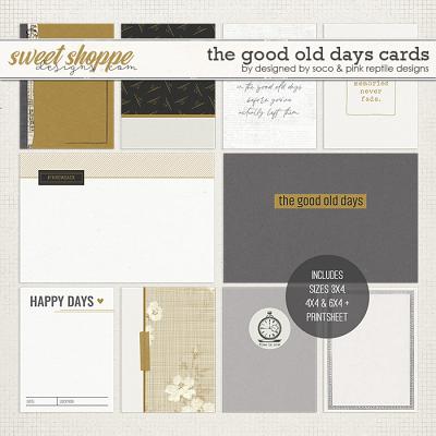 The Good Old Days Pocket Cards by Pink Reptile Designs and Designed by Soco