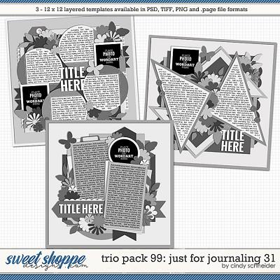 Cindy's Layered Templates - Trio Pack 99: Just for Journaling 31 by Cindy Schneider