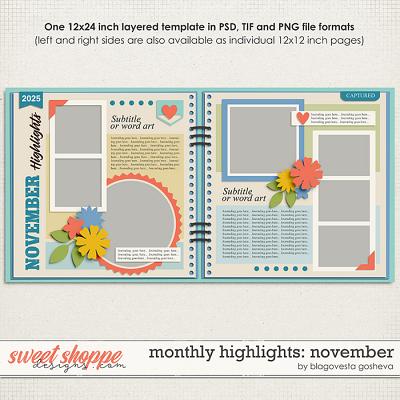 Monthly Highlights: November {layered templates} by Blagovesta Gosheva