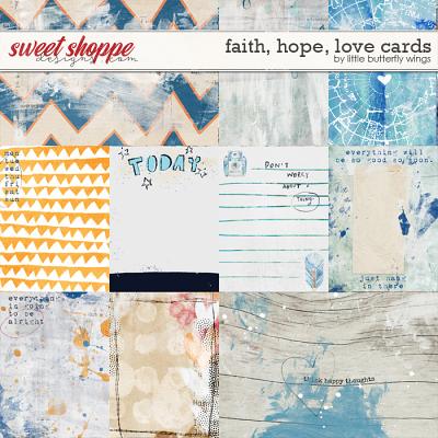 Faith, hope, love cards by Little Butterfly Wings