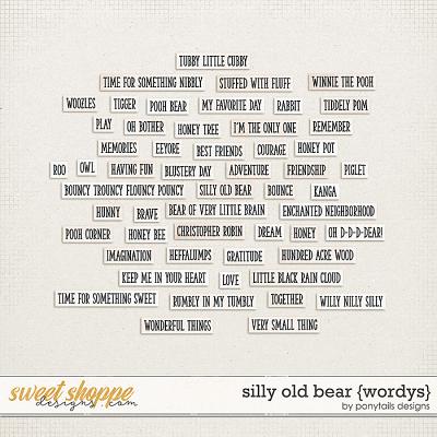 Silly Old Bear Wordys by Ponytails
