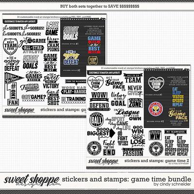 Cindy's Layered Stamps and Stickers: Game Time Bundle by Cindy Schneider