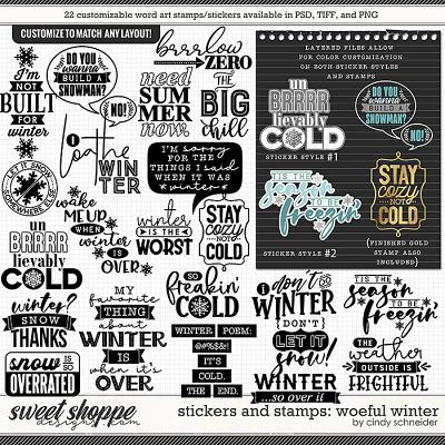 Cindy's Layered Stickers and Stamps: Woeful Winter by Cindy Schneider