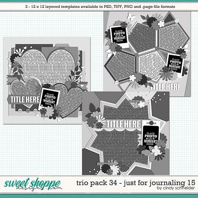 Cindy's Layered Templates - Trio Pack 34: Just for Journaling 15 by Cindy Schneider