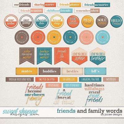 Friends and Family Words - Friends by JoCee Designs