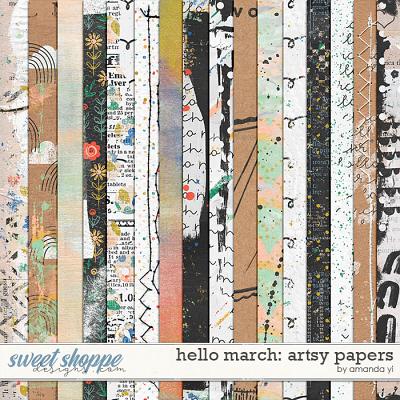Hello March: artsy papers by Amanda Yi