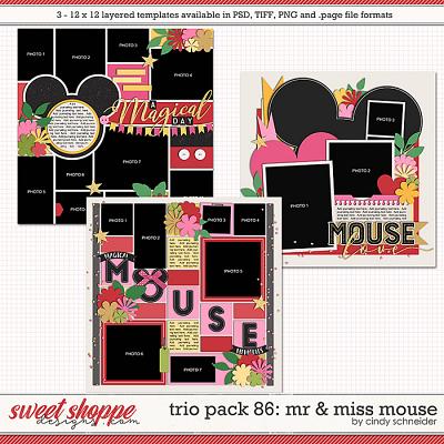 Cindy's Layered Templates - Trio Pack 86: Mr & Miss Mouse by Cindy Schneider