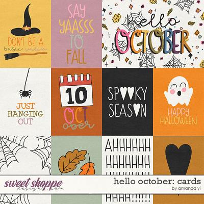 Hello October: cards by Amanda Yi