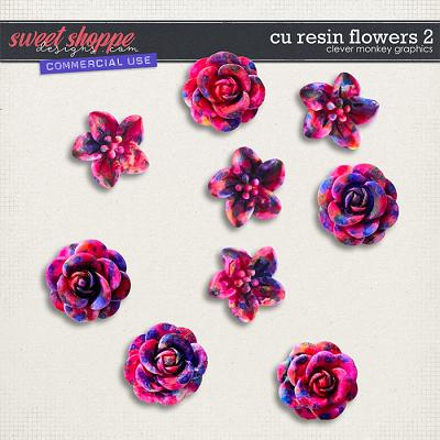 CU Resin Flowers 2 by Clever Monkey Graphics 