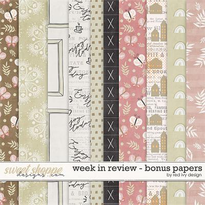 Week in Review - Bonus Papers by Red Ivy Design