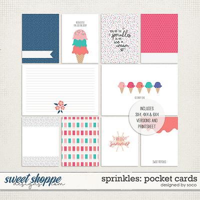 Sprinkles: Pocket Cards | Designed by Soco