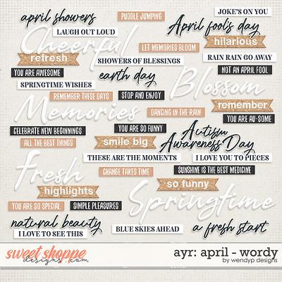 All year round: April - wordy by WendyP Designs