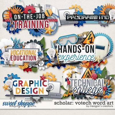 Scholar: Votech Word Art by Meagan's Creations