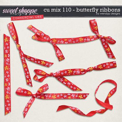 CU Mix 110 - Butterfly ribbons by WendyP Designs