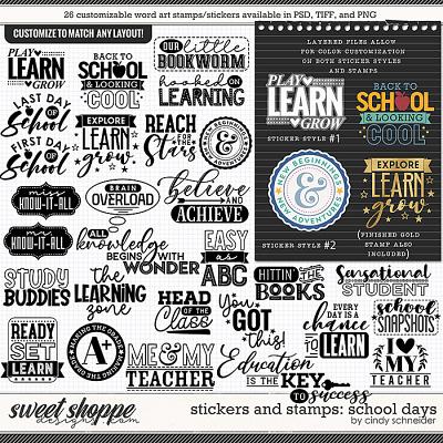 Cindy's Layered Stickers and Stamps: School Days by Cindy Schneider