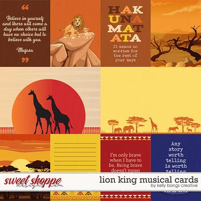 Musical: Lion King Cards by Kelly Bangs Creative
