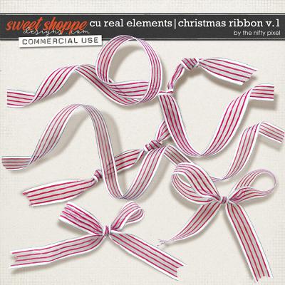 CU REALISTIC ELEMENTS | CHRISTMAS RIBBON V.1 by The Nifty Pixel